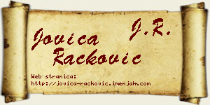 Jovica Racković vizit kartica